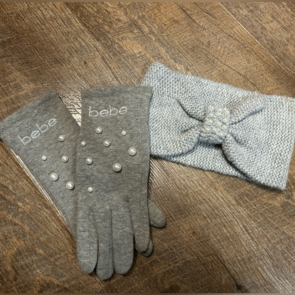 bebe Gloves and Headband Set
